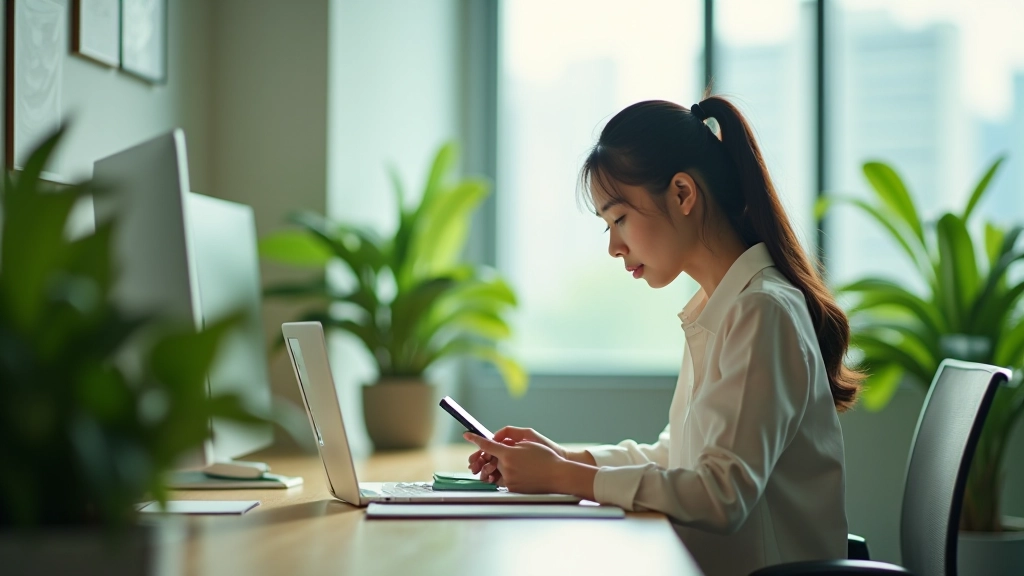 Mindful workspace environment with intentional screen time management