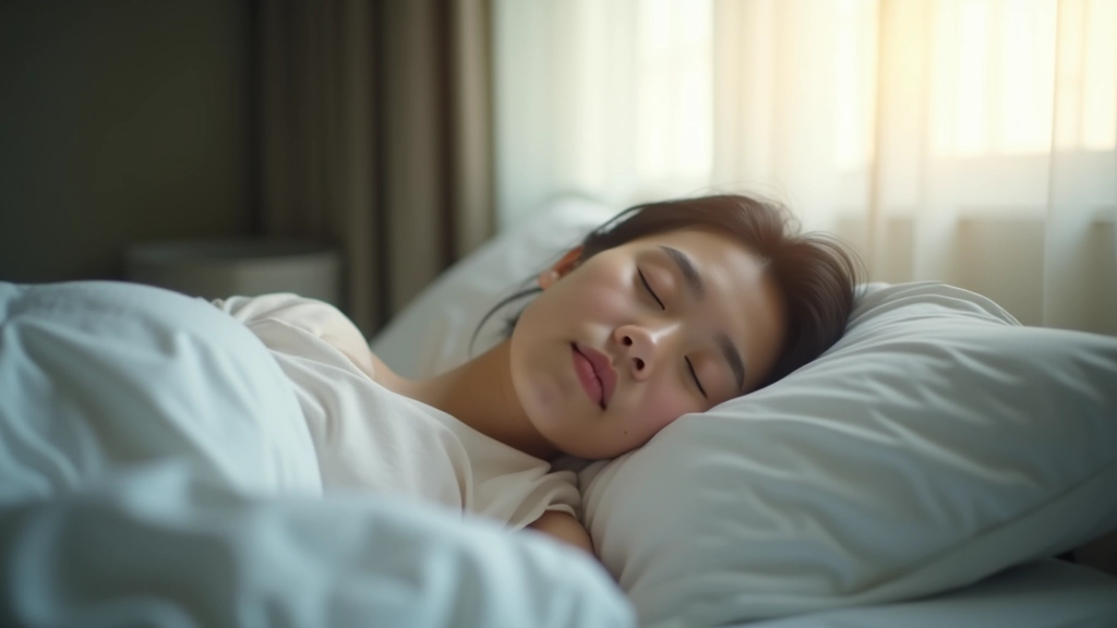 Person sleeping peacefully after reducing screen time